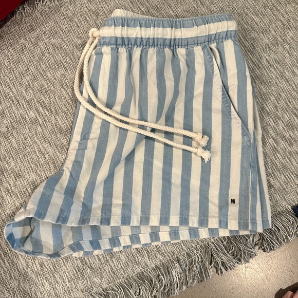 NWOT Aerie Chambray Sun-washed Striped Shorts - Picture 2 of 5